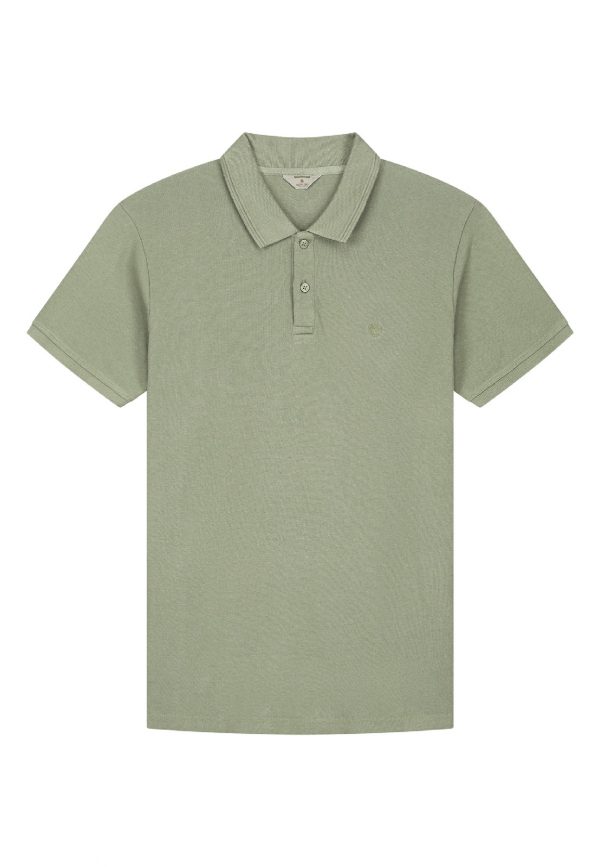 Dstrezzed polo Bowie Seagrass - heren Dstrezzed Bowie Polo s/s Pique Seagrass