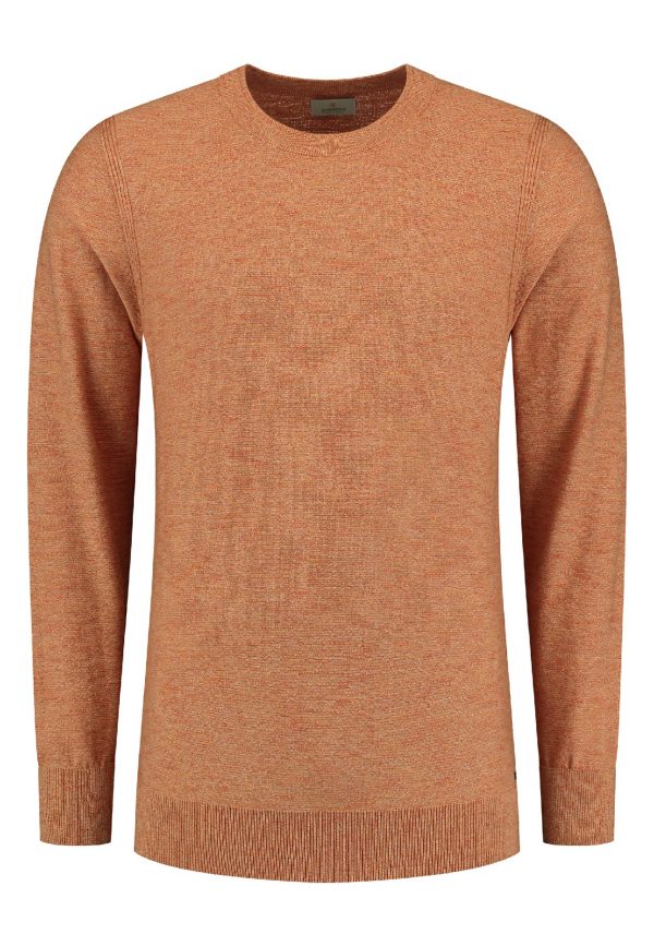 Dstrezzed trui Mercury orange - heren Dstrezzed Mercury Crew Melange Slub Orange