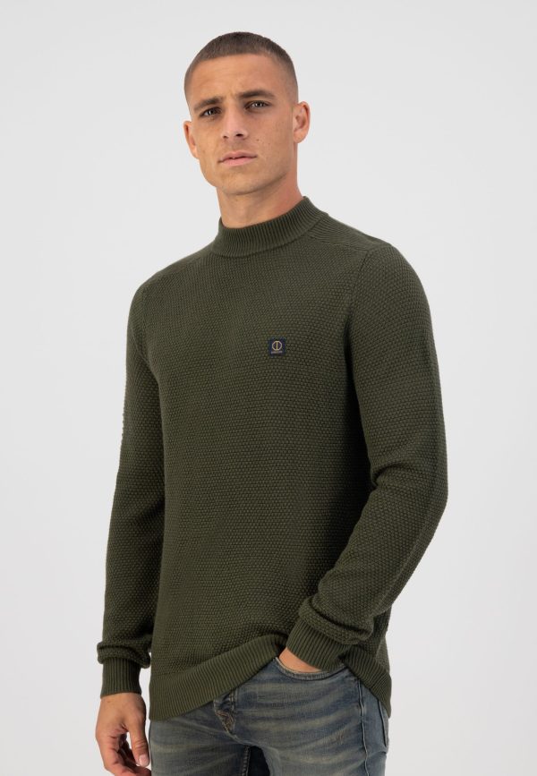 Crew_Neck_Structure_Knit_Groen_Front