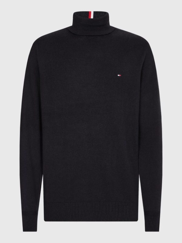 Tommy Hilfiger trui MW0MW28048BDS - heren Tommy Hilfiger PIMA ORG CTN CASHMER, BDS Black