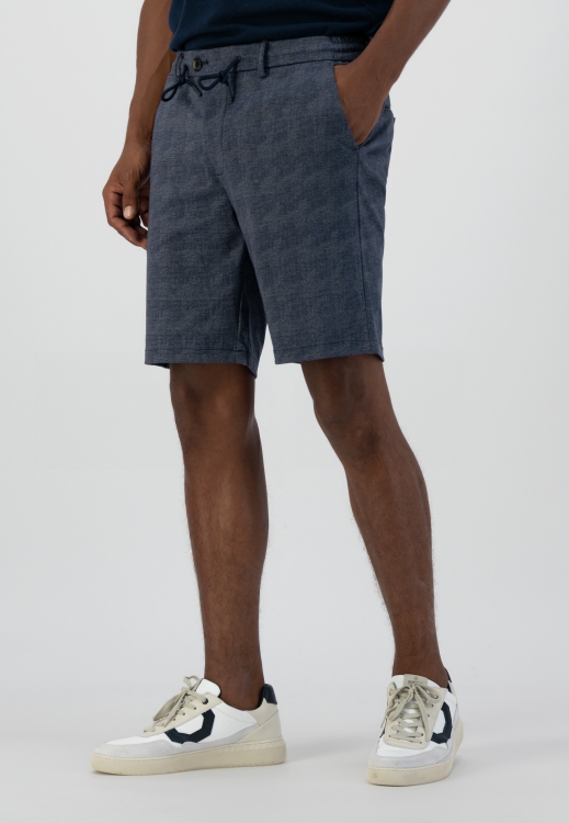 Dstrezzed short Lancaster 515404649 - heren Dstrezzed Lancaster Jogger Shorts Pattern Sweat Check Dk. Navy