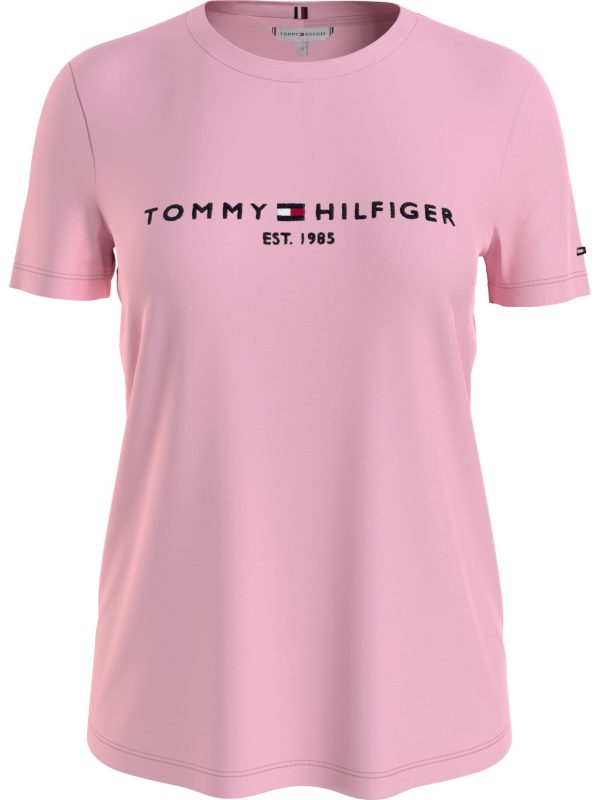 Tommy Hilfiger t-shirt WW0WW28681TPD - dames Tommy Hilfiger REGULAR HILFIGER C-N, TPD Pastel Pink