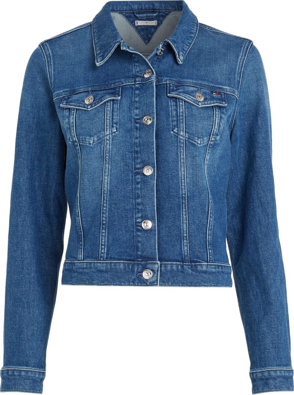 Tommy Hiliger zomerjas WW0WW380611A6 - dames Tommy Hilfiger DNM SLIM JACKET SUKI, 1A6 Suki