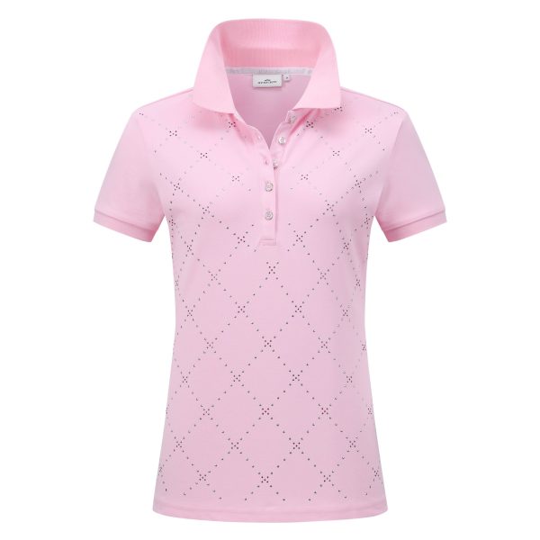 HVSociety damespolo HVSRianne 0403103703-3031 - HVSociety dames Poloshirt HVSRianne Light Pink