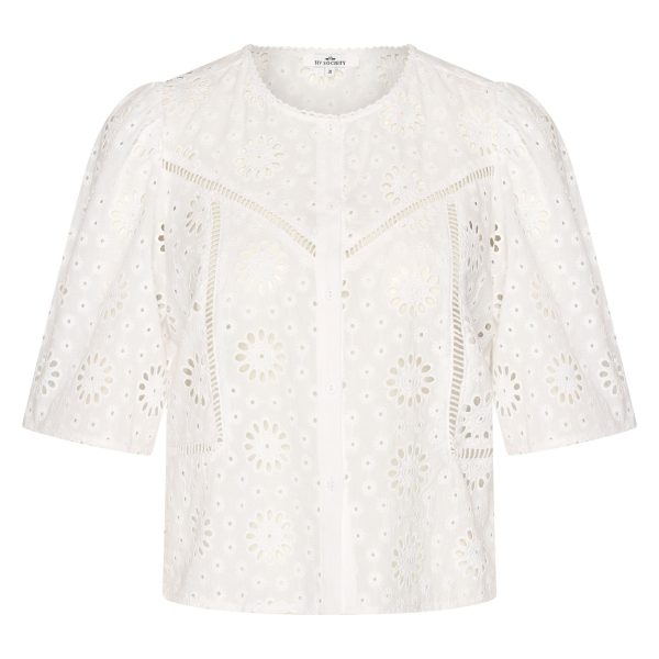 HVSociety blouse HVSFanny 0404103711-1 - HVSociety dames Blouse HVSFanny White
